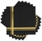 Black Gold Foil Disposable Party Napkins 1