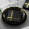 Black Gold Foil Disposable Party Napkins 3