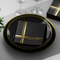 Black Gold Foil Disposable Party Napkins 3
