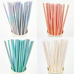 biodegradable decorative disposable drinking straws for weddings & birthdays