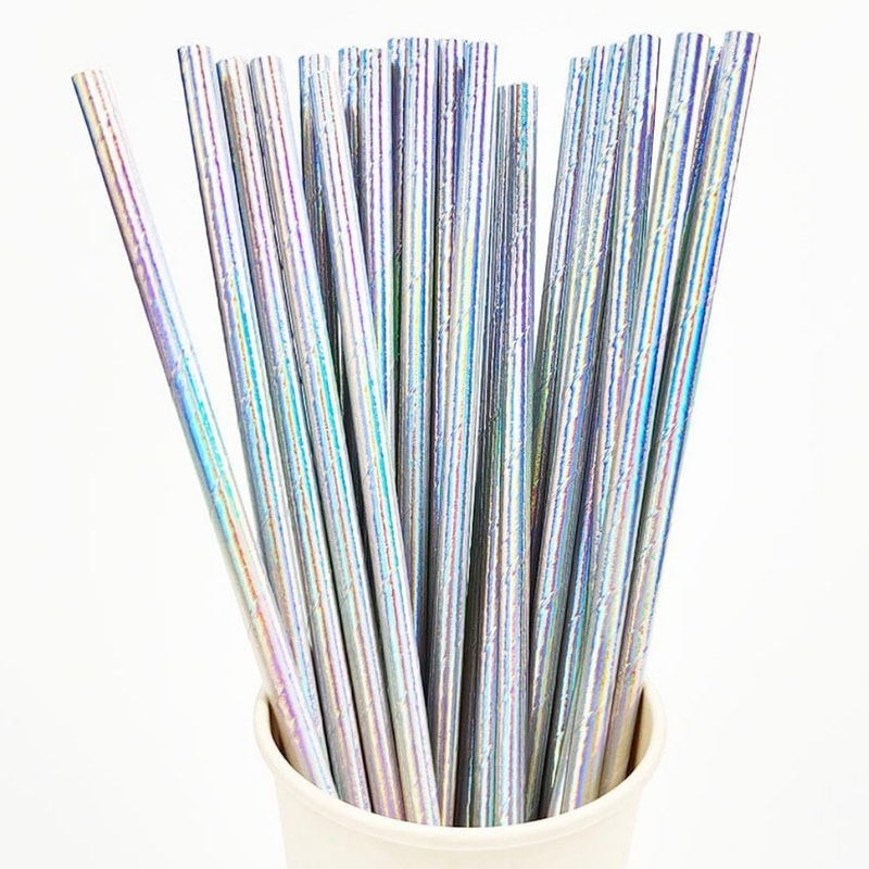 Biodegradable Decorative Disposable Drinking Straws For Weddings Birthdays 2