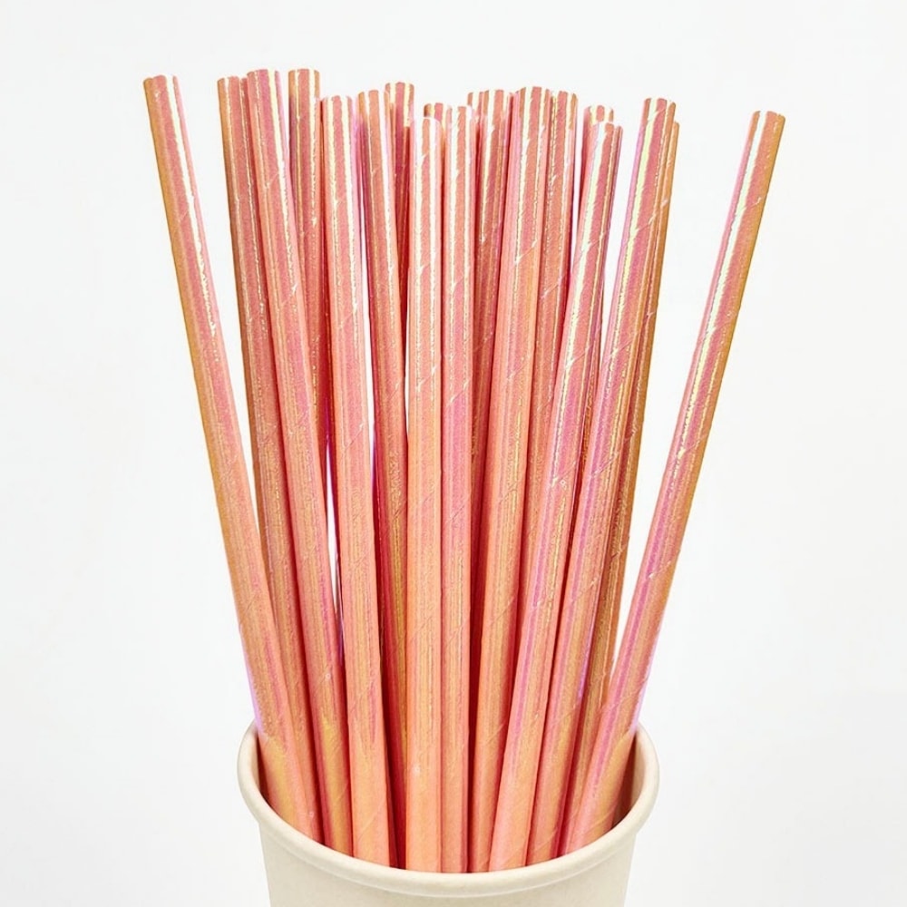 Biodegradable Decorative Disposable Drinking Straws For Weddings Birthdays 3
