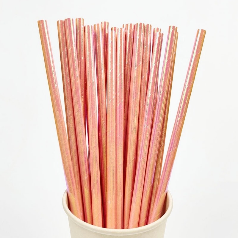Biodegradable Decorative Disposable Drinking Straws For Weddings Birthdays 3
