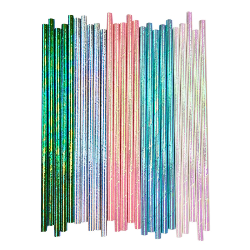 Biodegradable Decorative Disposable Drinking Straws For Weddings Birthdays 4
