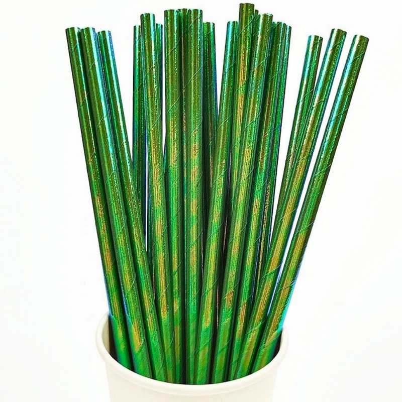 Biodegradable Decorative Disposable Drinking Straws For Weddings Birthdays 9