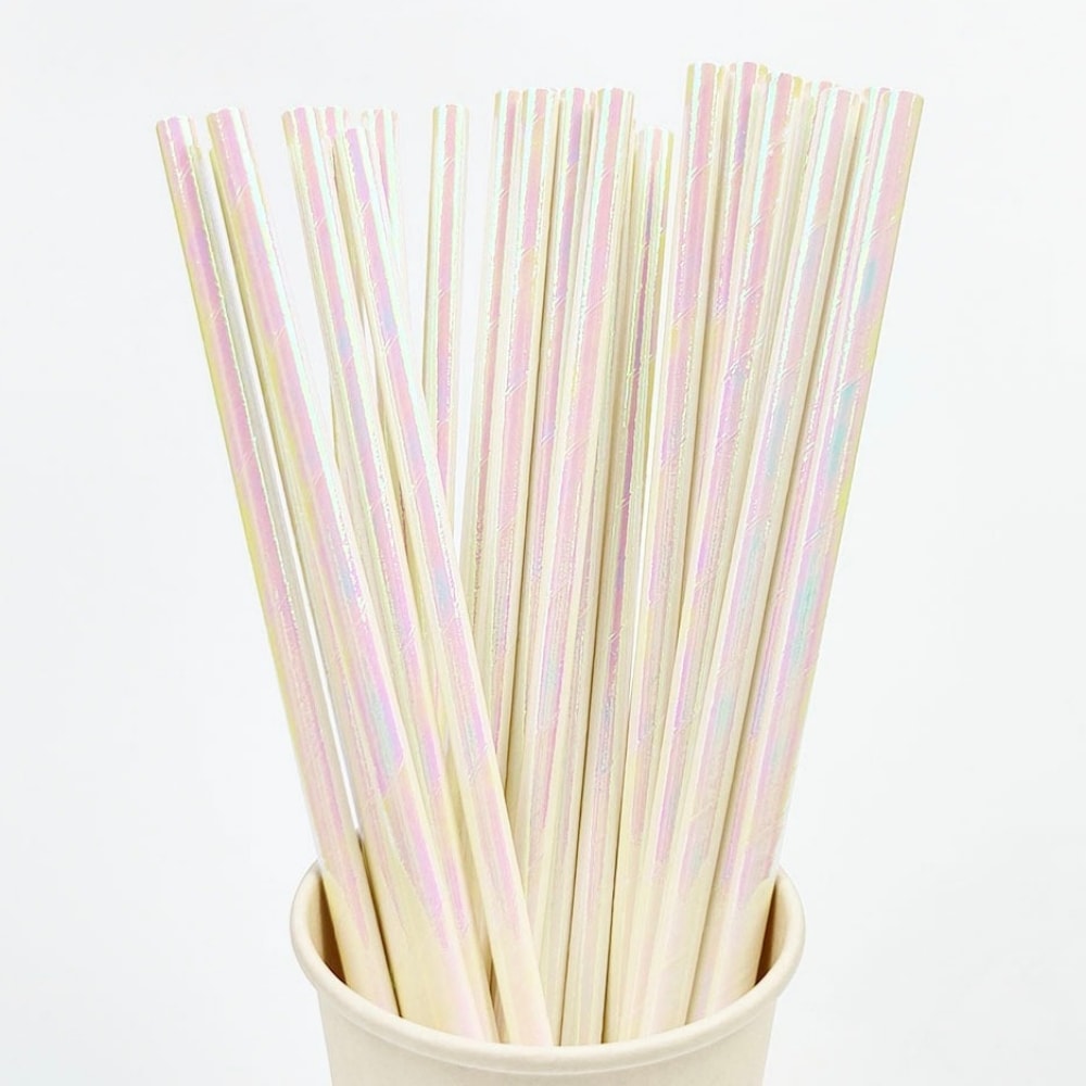 Biodegradable Decorative Disposable Drinking Straws For Weddings Birthdays 8