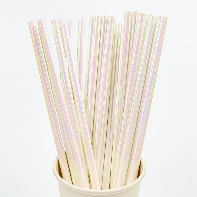 Biodegradable Decorative Disposable Drinking Straws For Weddings Birthdays 8