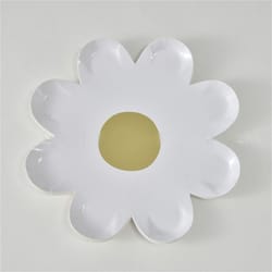 charming daisy floral disposable paper plates for party, picnic & birthday tableware