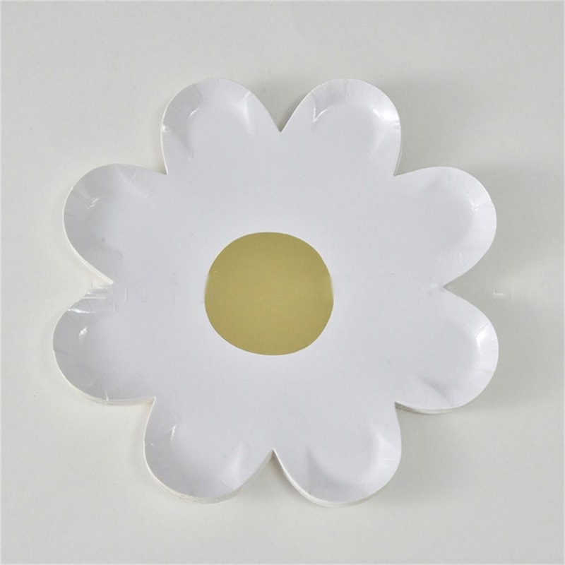 Charming Daisy Floral Disposable Paper Plates For Party Picnic Birthday Tableware 0