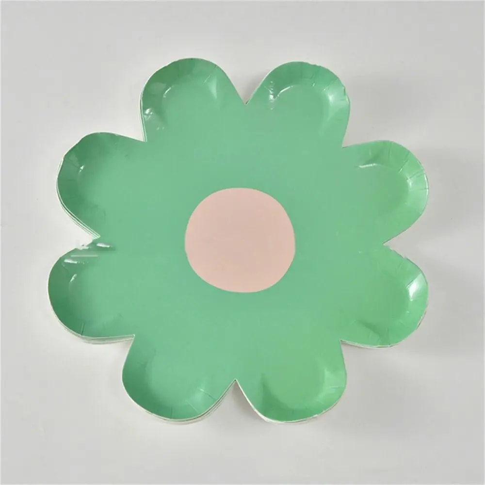 Charming Daisy Floral Disposable Paper Plates For Party Picnic Birthday Tableware 8