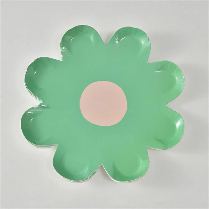 Charming Daisy Floral Disposable Paper Plates For Party Picnic Birthday Tableware 8