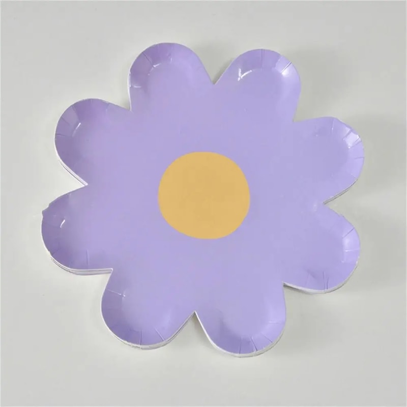 Charming Daisy Floral Disposable Paper Plates For Party Picnic Birthday Tableware 6
