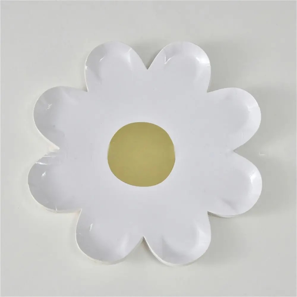 Charming Daisy Floral Disposable Paper Plates For Party Picnic Birthday Tableware 9