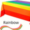 Rainbow Stripe Waterproof Disposable Party Tablecloth Vibrant Plastic Table Cover 0