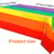 Rainbow Stripe Waterproof Disposable Party Tablecloth Vibrant Plastic Table Cover 1