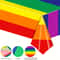 Rainbow Stripe Waterproof Disposable Party Tablecloth Vibrant Plastic Table Cover 2