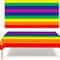 Rainbow Stripe Waterproof Disposable Party Tablecloth Vibrant Plastic Table Cover 3