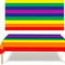 Rainbow Stripe Waterproof Disposable Party Tablecloth Vibrant Plastic Table Cover 3