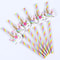 Unicorn Rainbow Disposable Straws for Birthday Party Tableware