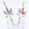 Unicorn Rainbow Disposable Straws for Birthday Party Tableware