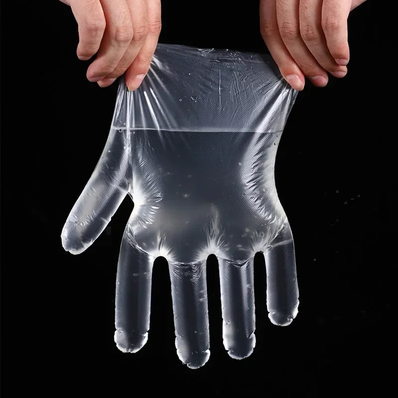 Clear Disposable Plastic Gloves For Food Prep BBQ And Kitchen Use 2