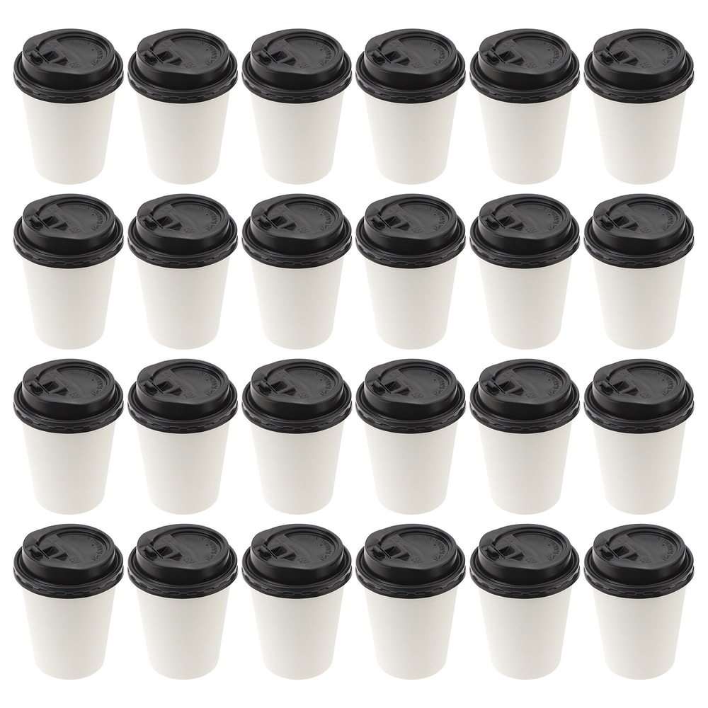 Premium Insulated Double Wall Takeaway Paper Coffee Cups With Lids 5