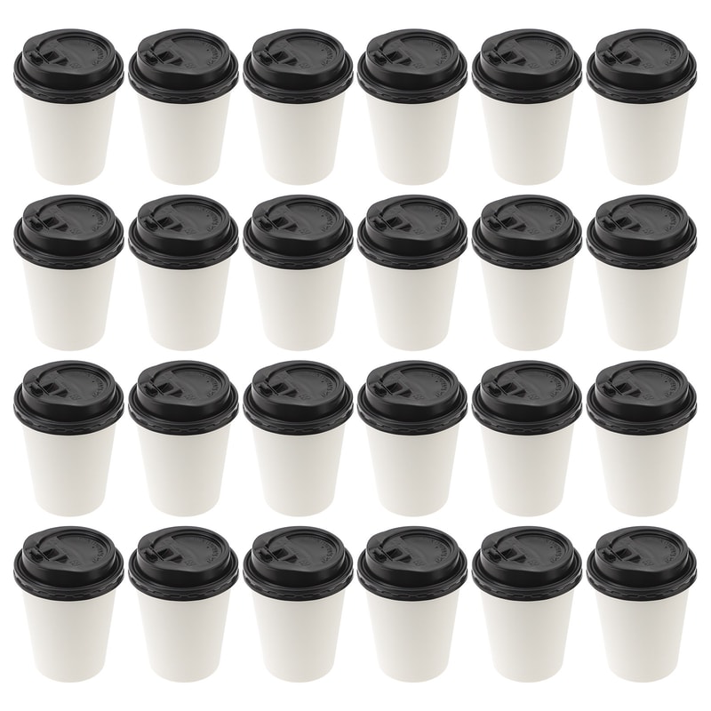 Premium Insulated Double Wall Takeaway Paper Coffee Cups With Lids 5