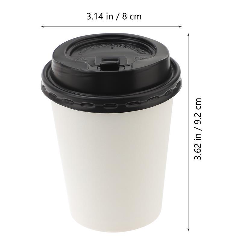 Premium Insulated Double Wall Takeaway Paper Coffee Cups With Lids 6