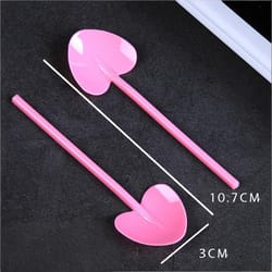 heart shaped disposable desslorful long handle dessert spoons for ice cream