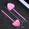 Heart Shaped Disposable Desslorful Long Handle Dessert Spoons For Ice Cream 0