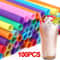 Premium Colorful Disposable Straws Large Party Bar Accessories Pack 1