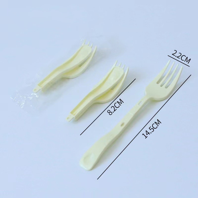 Compact Foldable Tableware Portable Disposable Cutlery Set For Outdoor 3
