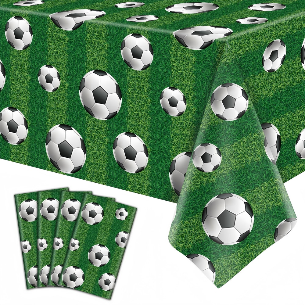 Sports Theme Party Table Cover Soccer Birthday Decorations