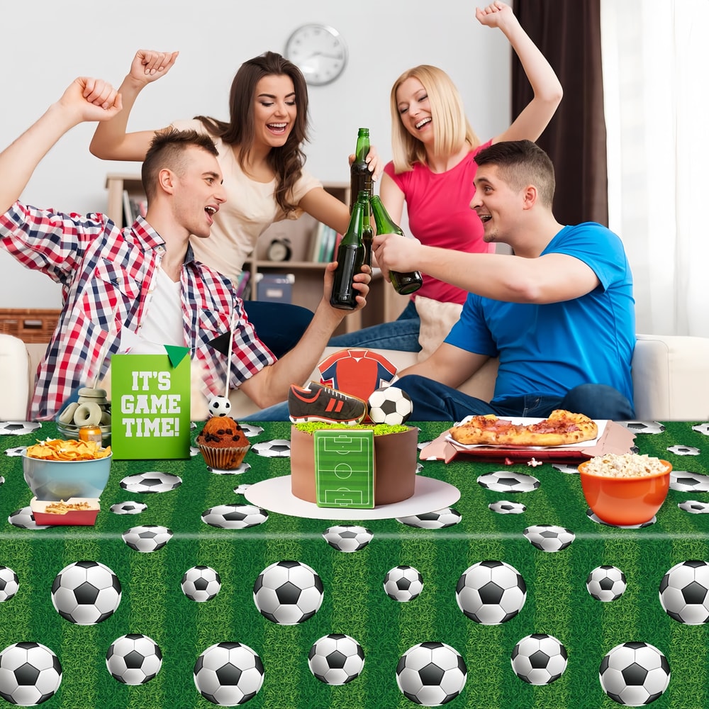 Sports Theme Party Table Cover Soccer Birthday Decorations
