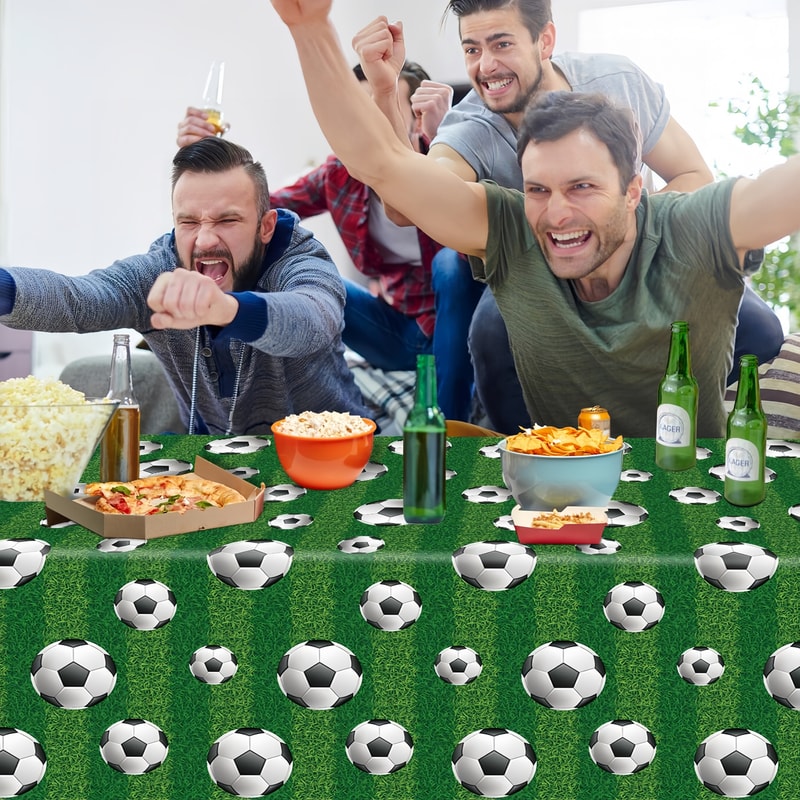 Sports Theme Party Table Cover Soccer Birthday Decorations