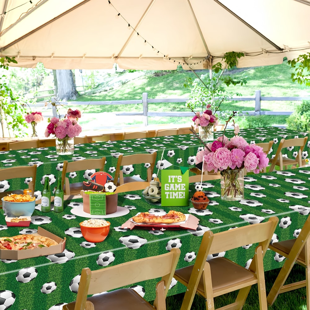 Sports Theme Party Table Cover Soccer Birthday Decorations