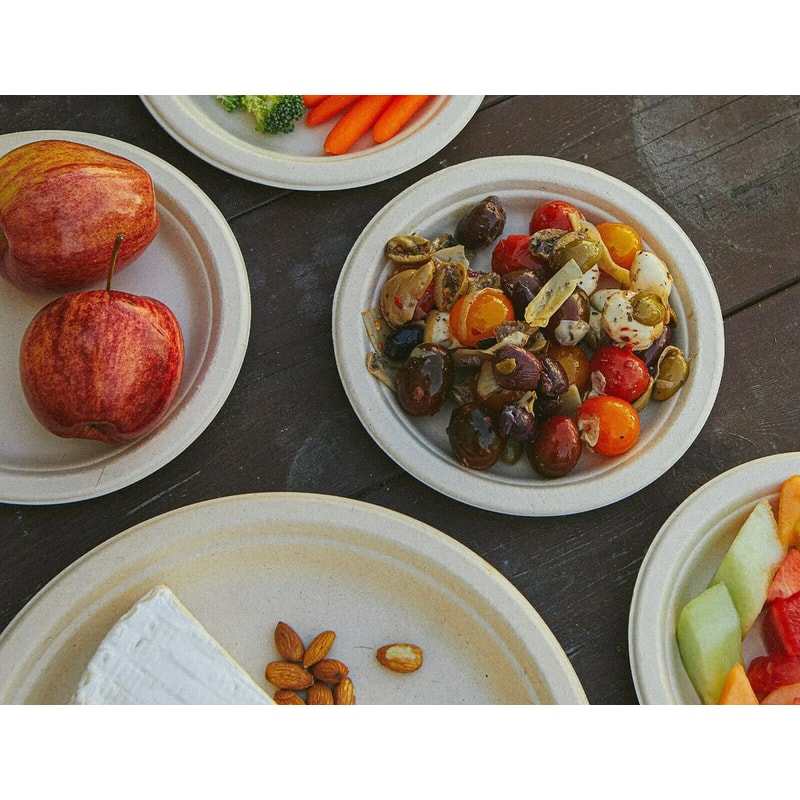 Organic Disposable Tableware And Cutlery Set For BBQ Birthday Everyday Use 3