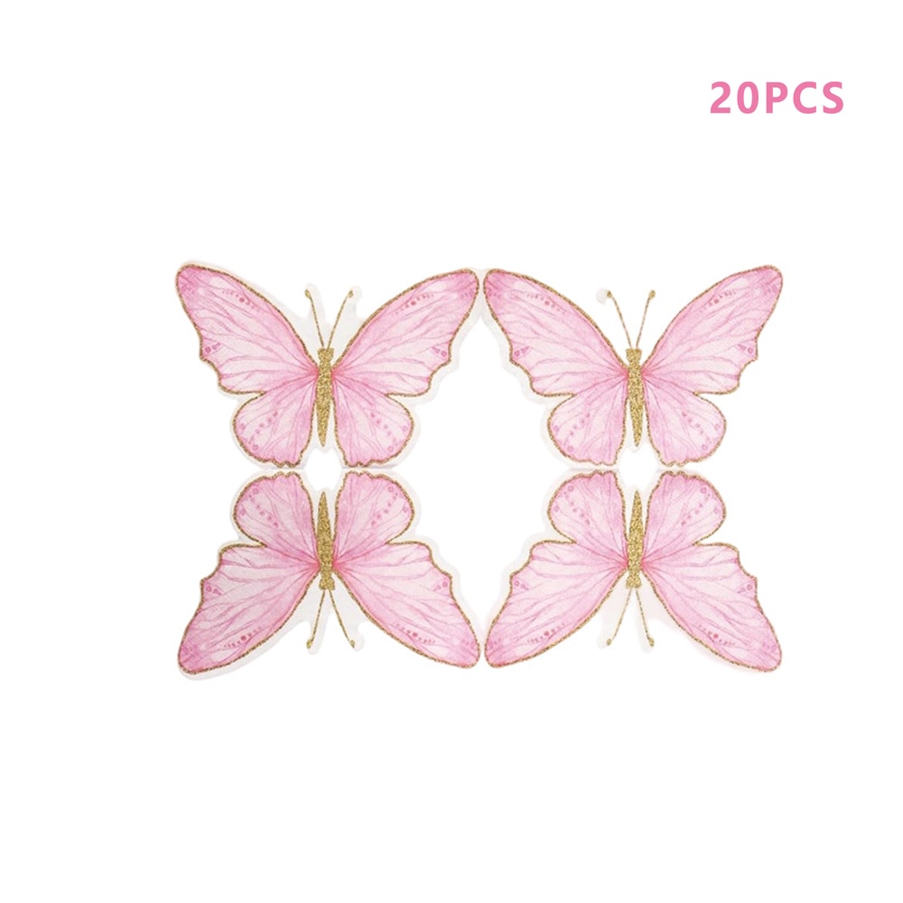 Elegant Butterfly Paper Napkins Set Decorative Disposable Party Tea Table Napkins 5