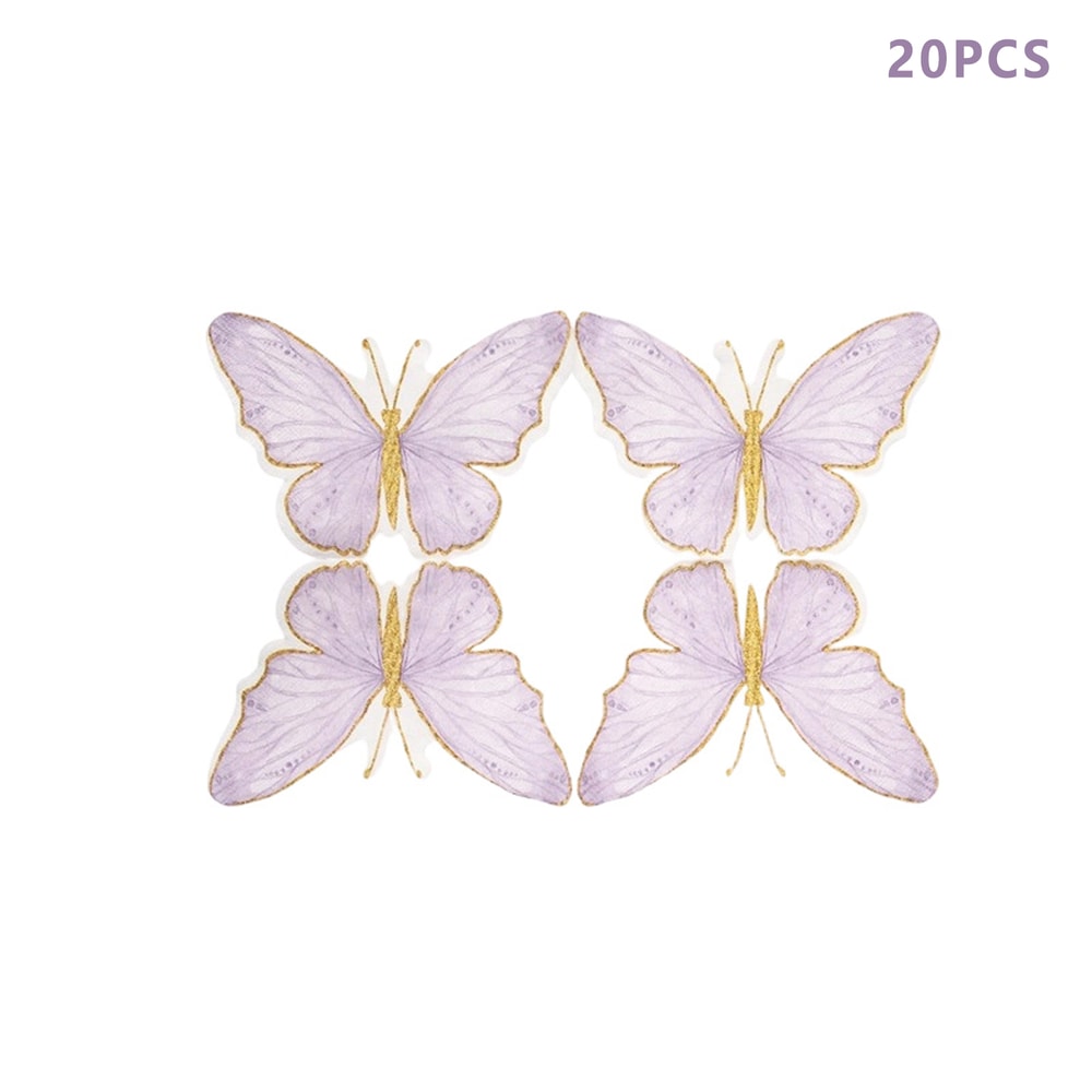 Elegant Butterfly Paper Napkins Set Decorative Disposable Party Tea Table Napkins 6