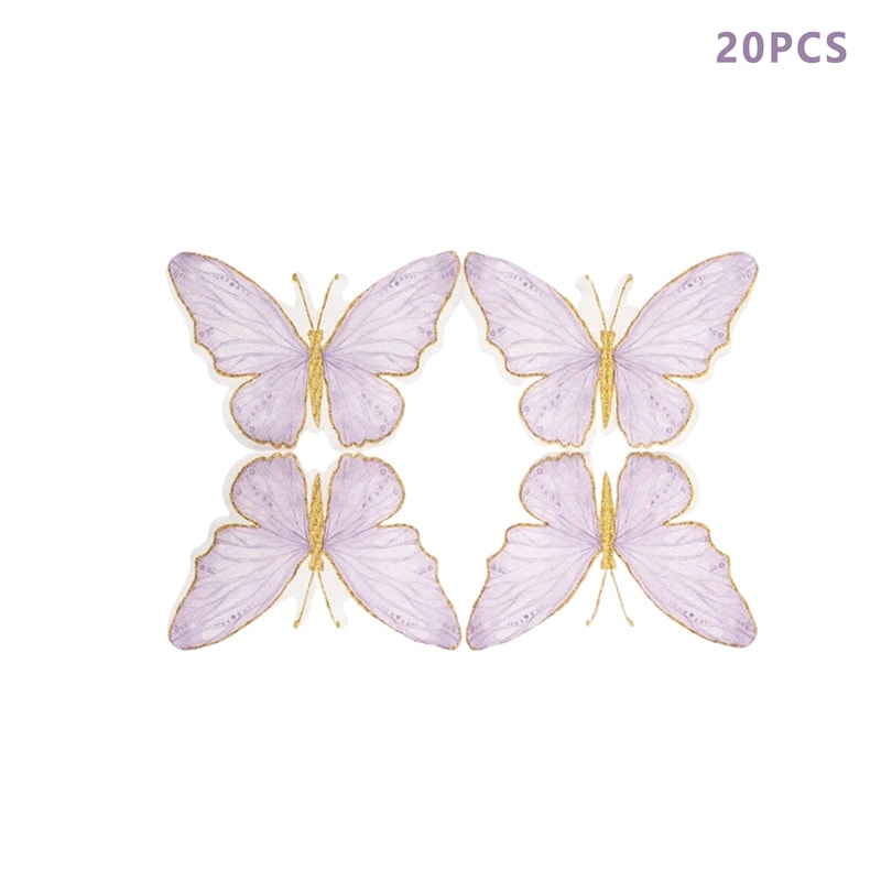 Elegant Butterfly Paper Napkins Set Decorative Disposable Party Tea Table Napkins 6