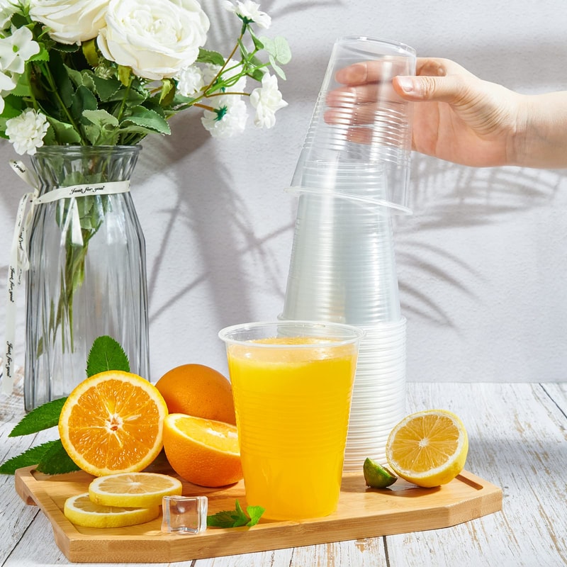 Premium Clear Disposable Plastic Party & Picnic Cups