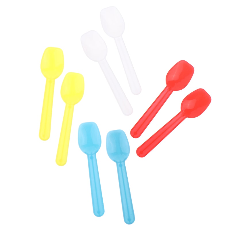 Mini Mini Tasting Spoons Disposable Plastic Spoons for Dessert, Yogurt & Ice Cream