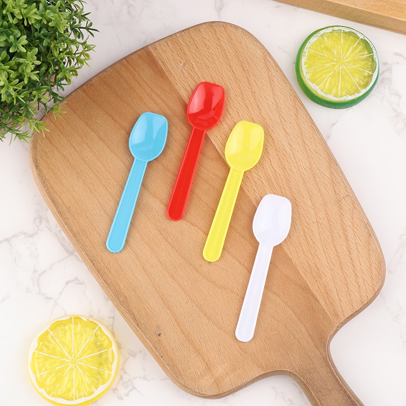 Mini Mini Tasting Spoons Disposable Plastic Spoons for Dessert, Yogurt & Ice Cream