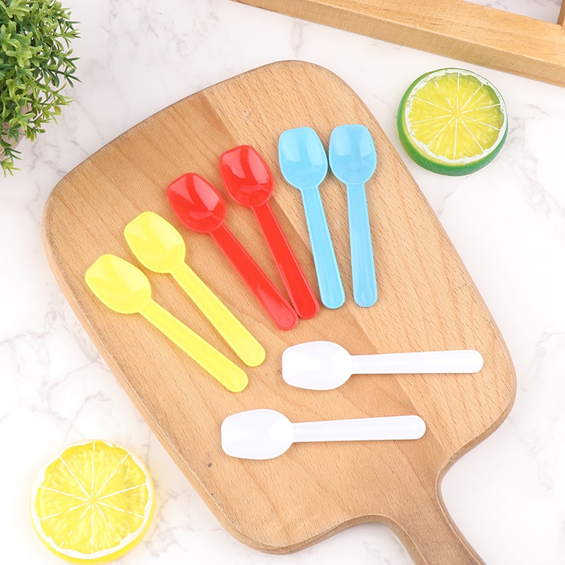 Mini Mini Tasting Spoons Disposable Plastic Spoons for Dessert, Yogurt & Ice Cream