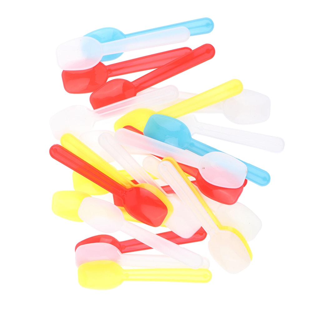 Mini Mini Tasting Spoons Disposable Plastic Spoons for Dessert, Yogurt & Ice Cream