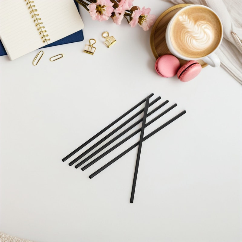 Ultimate Black Coffee & Cocktail Stirrer Straws Premium Bar & Cafe Accessories
