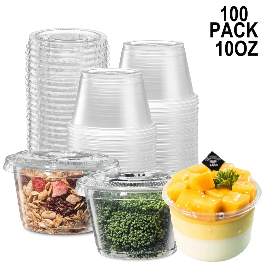 Premium Disposable Plastic Bowl With Lid Leak Resistant Soup Meal Container 1