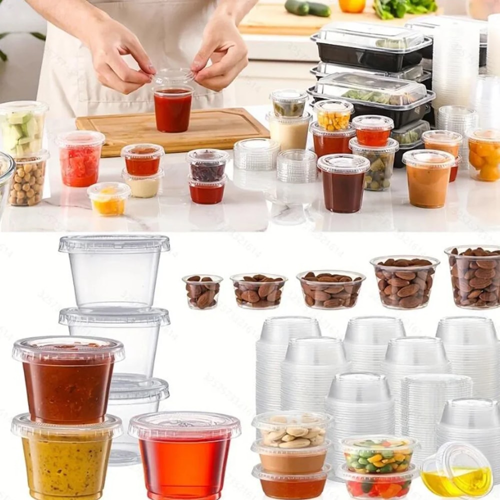 Premium Disposable Plastic Bowl With Lid Leak Resistant Soup Meal Container 4