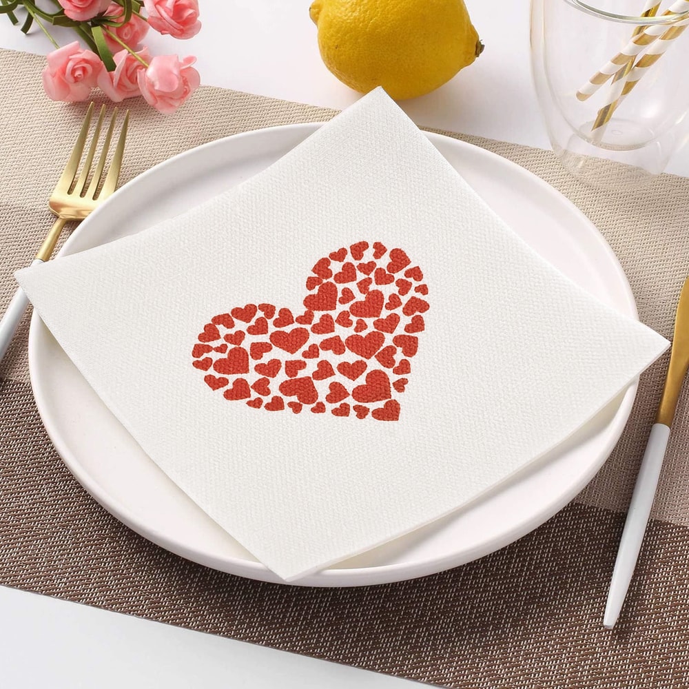 Elegant Disposable Cocktail Napkins Linen Feel Wedding Party Beverage Napkins 0