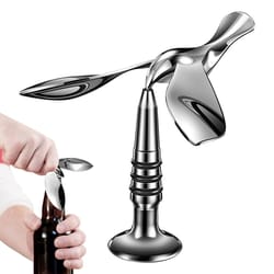artisan balancing bird bottle opener floating bar & kitchen decor tool